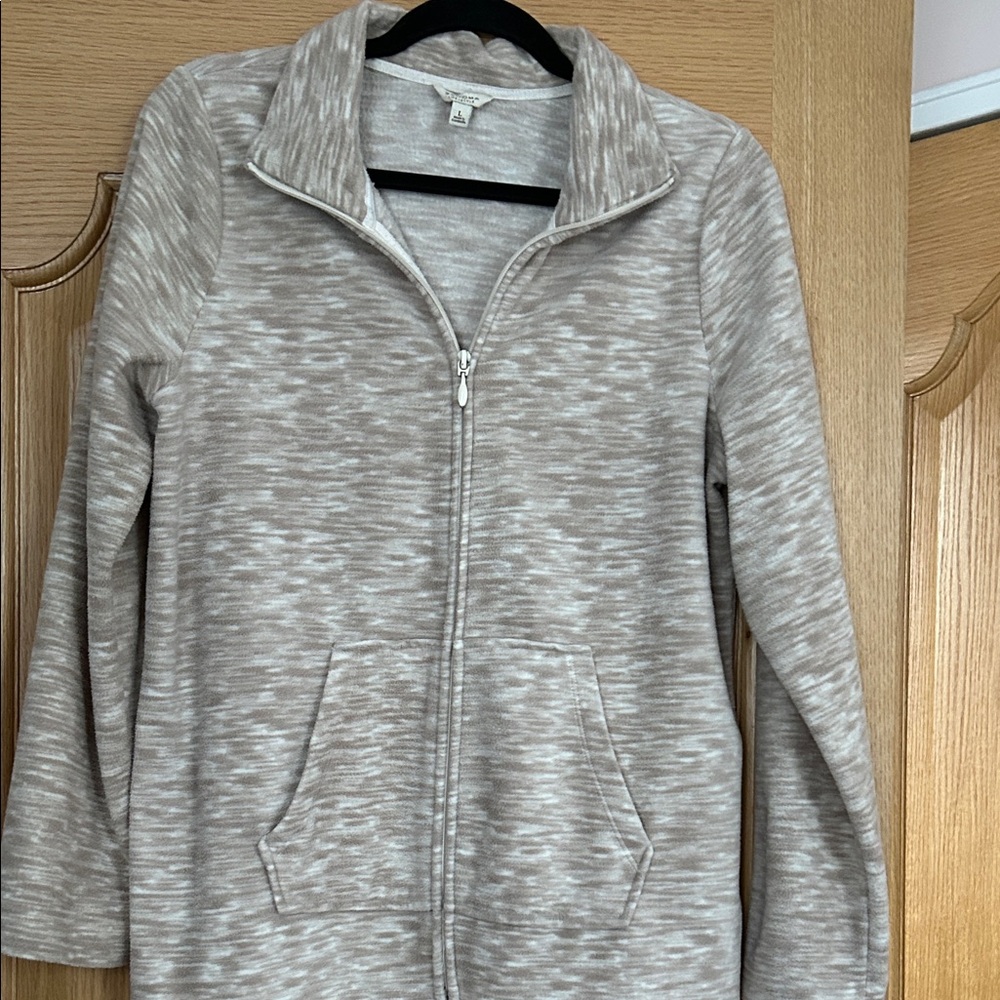 Women’s Taupe Heather Full-Zip Bomber Jacket